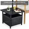 Best Choice Products Wicker Rattan Patio Side Table Outdoor Furniture for Garden, Pool, Deck w/ Umbrella Hole